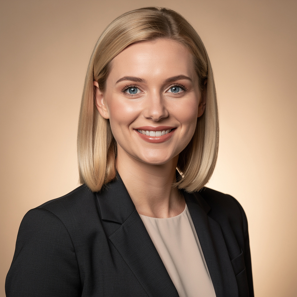 Portrait of a Scandinavian visual planning lead woman