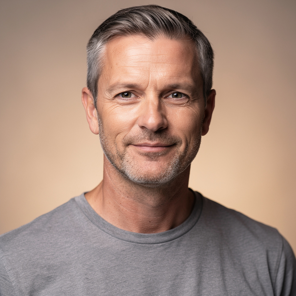 Portrait of a British studio technician man